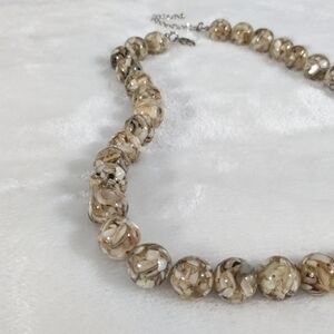 ❤️ Chunky Marbled Stone Ball necklace